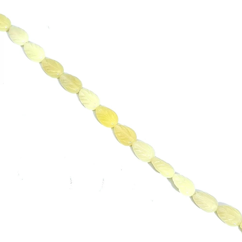 Carved Leaves Lemon Jade