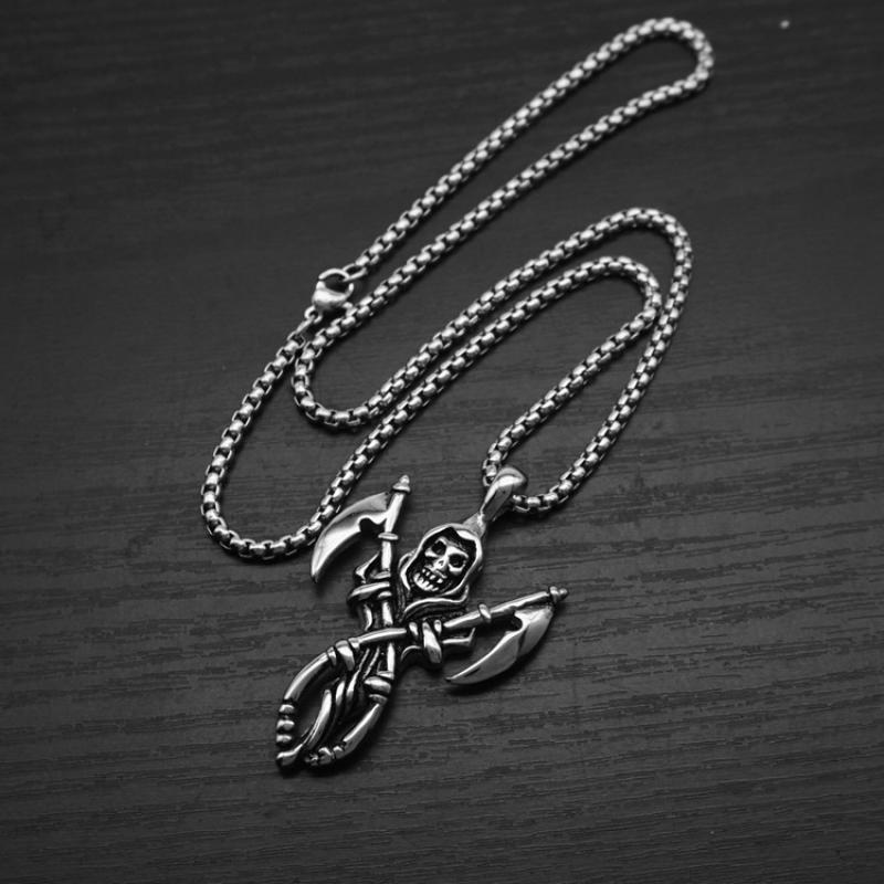 2:Steel color with 60cm square pearl chain
