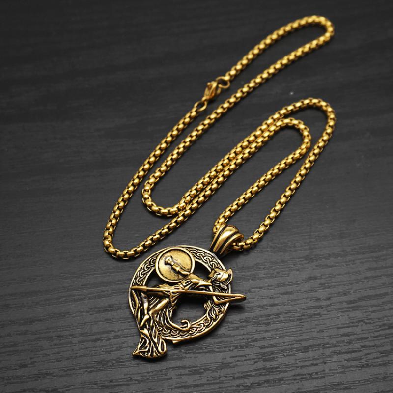 4:Gold with 60cm square pearl chain