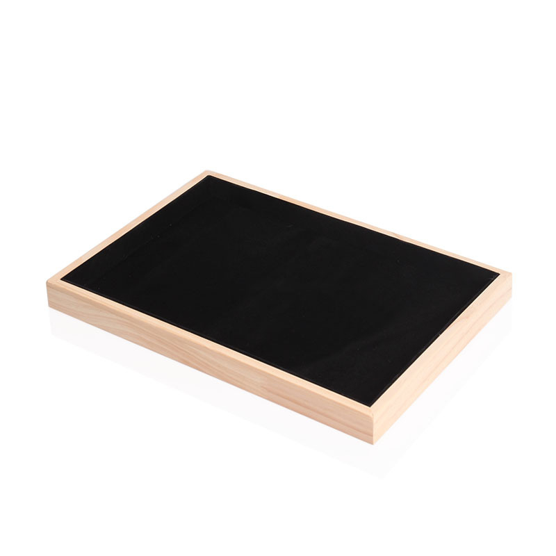 5:Solid Wood Large Empty Plate Black Velvet