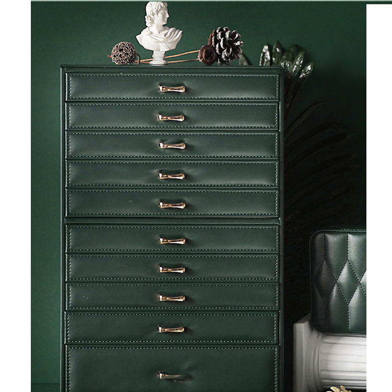 5:Dark green PU leather