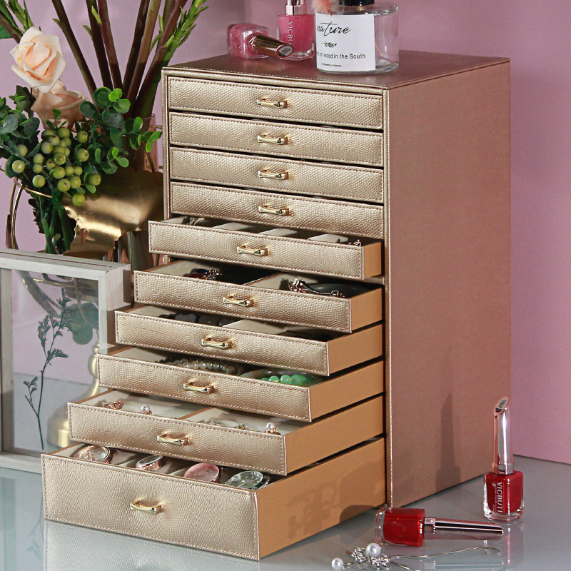 4:Champagne golden two-layer recycled leather