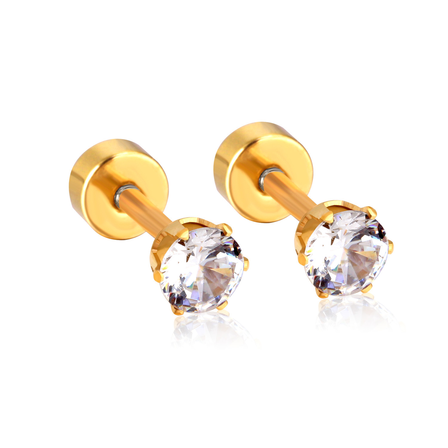 Golden white diamond (single) 3mm