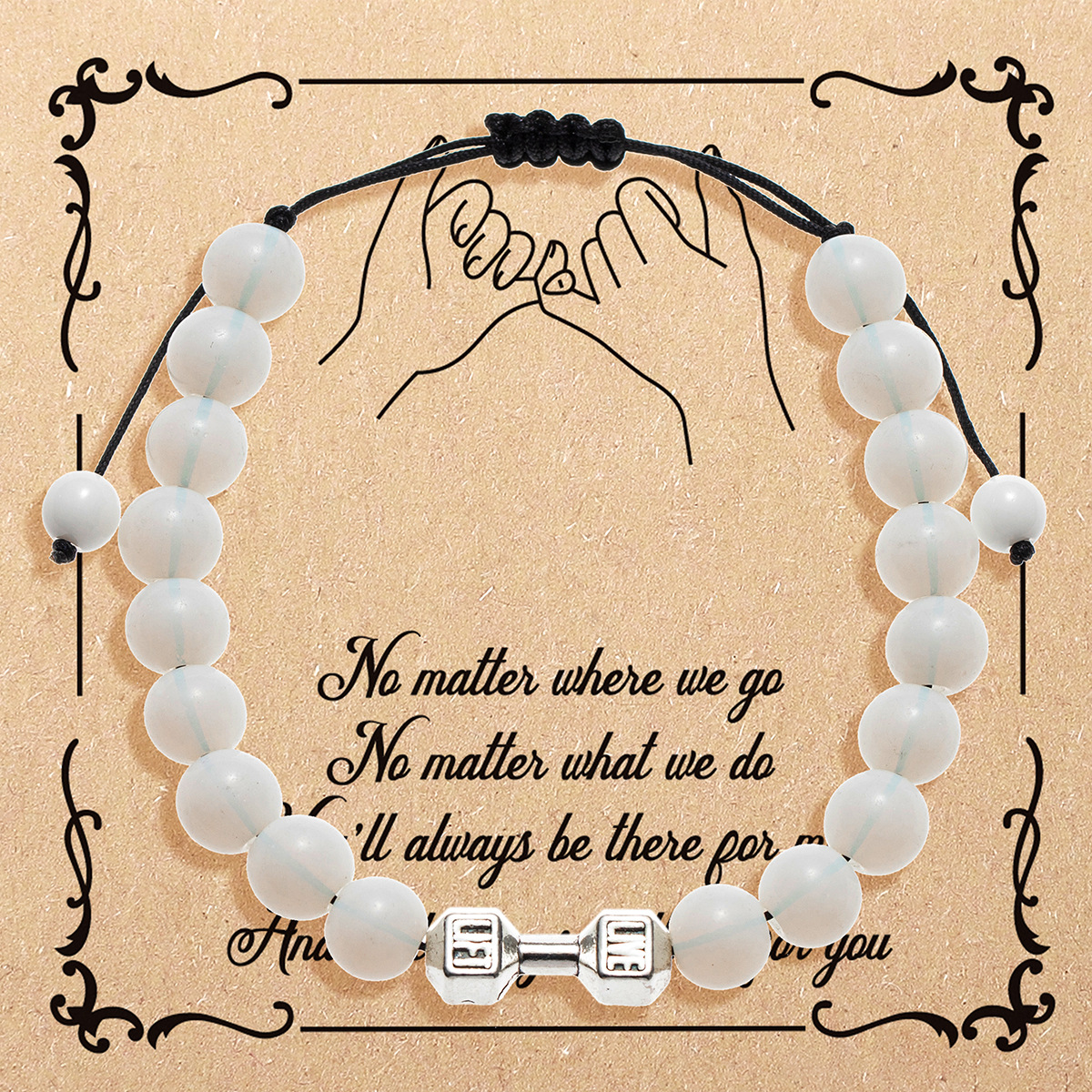 2442-02 porcelain white glass beads   card box