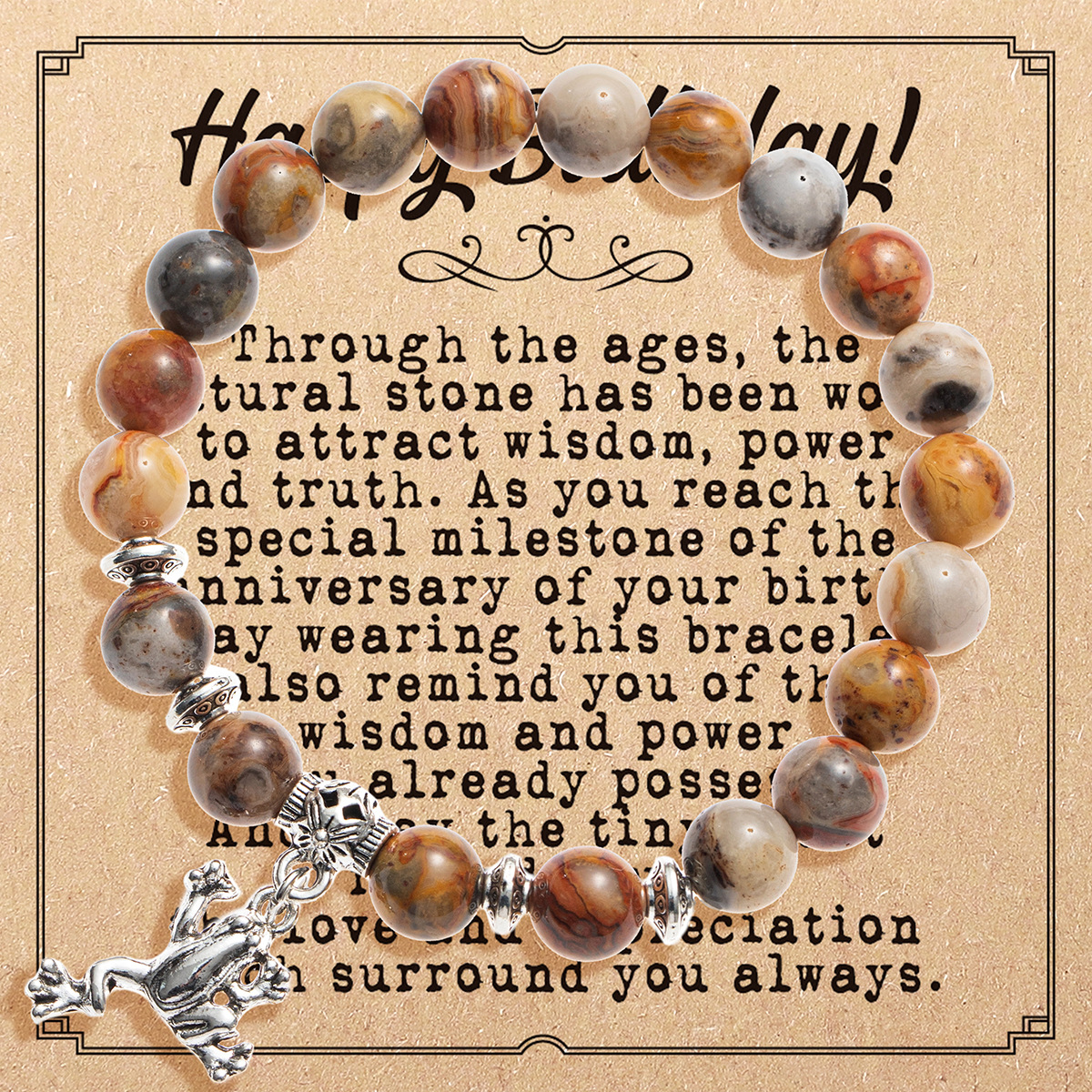 2437-6 yellow crazy agate   card box