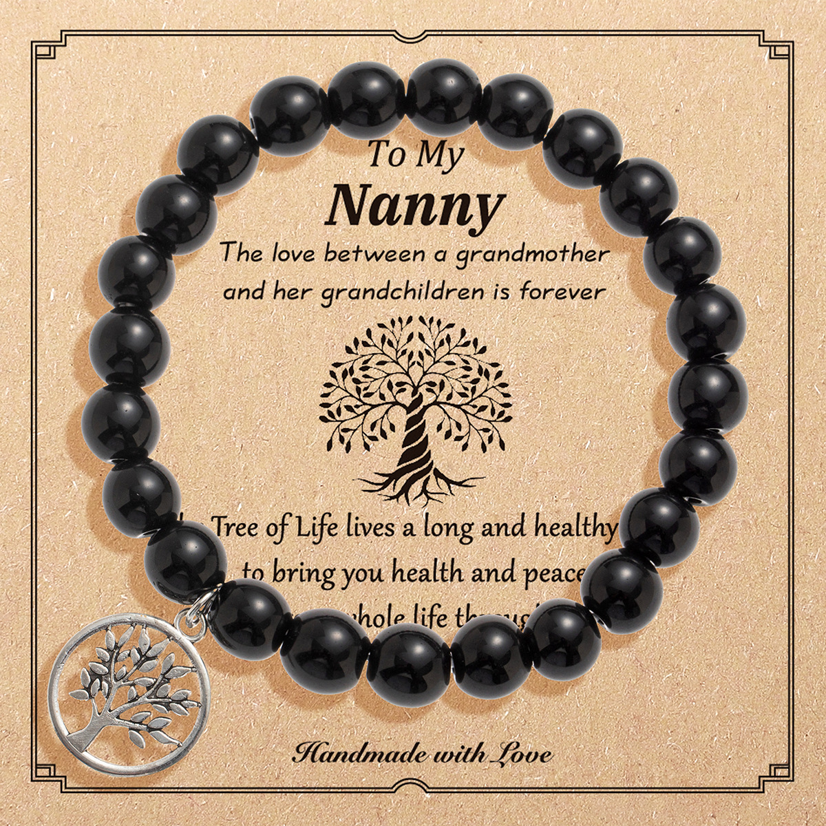 15:2435-8 black glass beads card