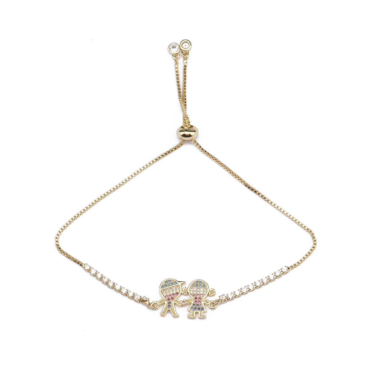 5:White zirconium chain