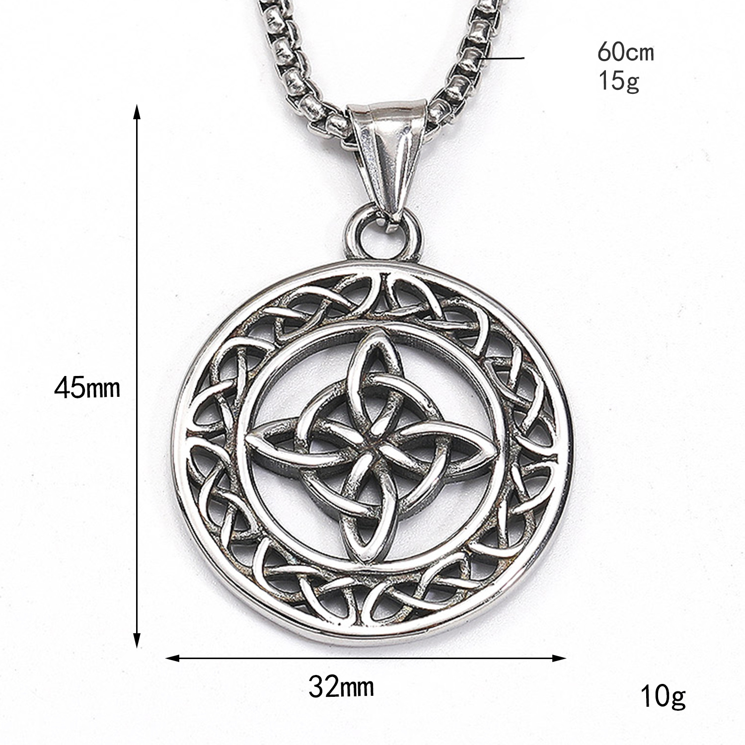 1  Steel pendant, no chain