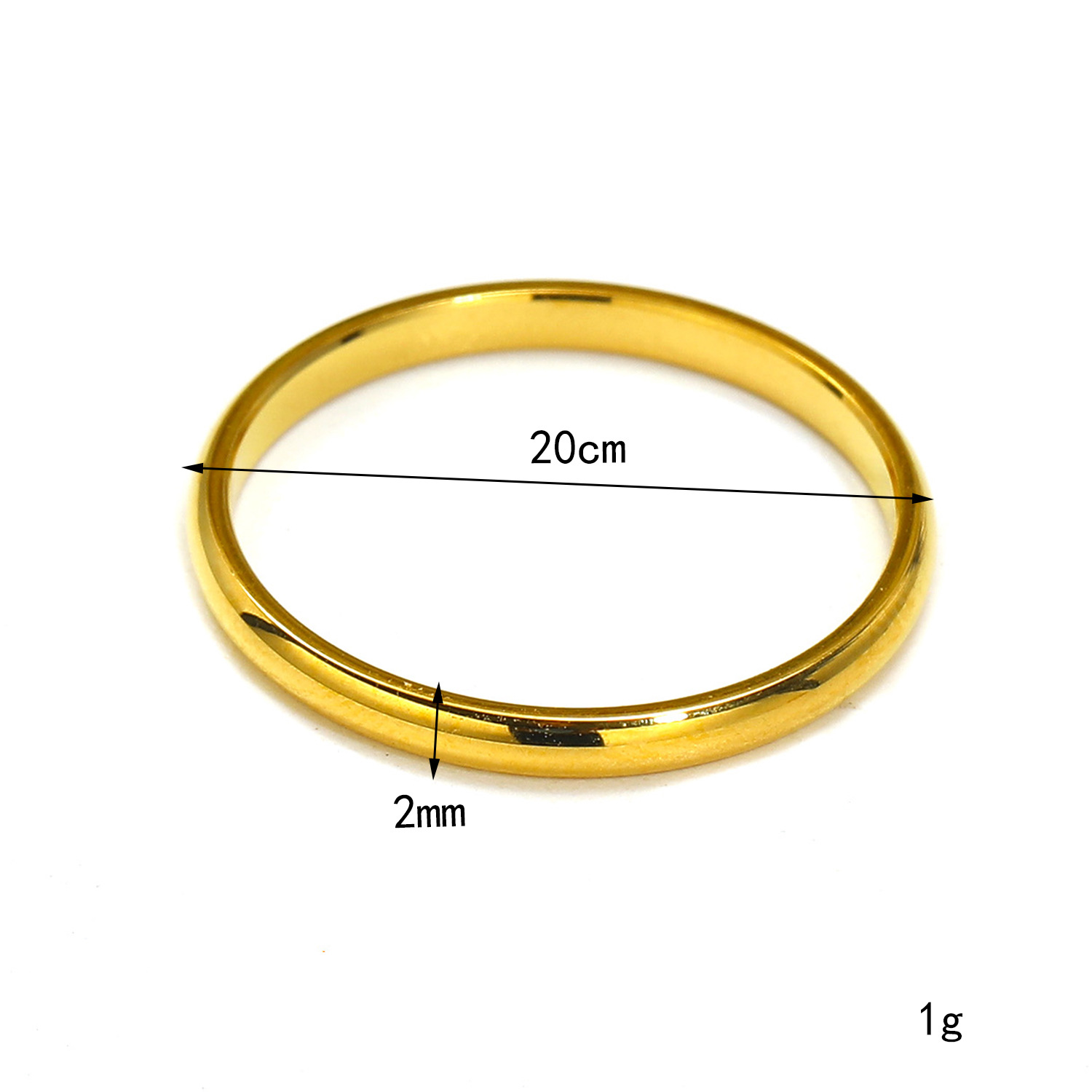 Gold 2mm US Size #5