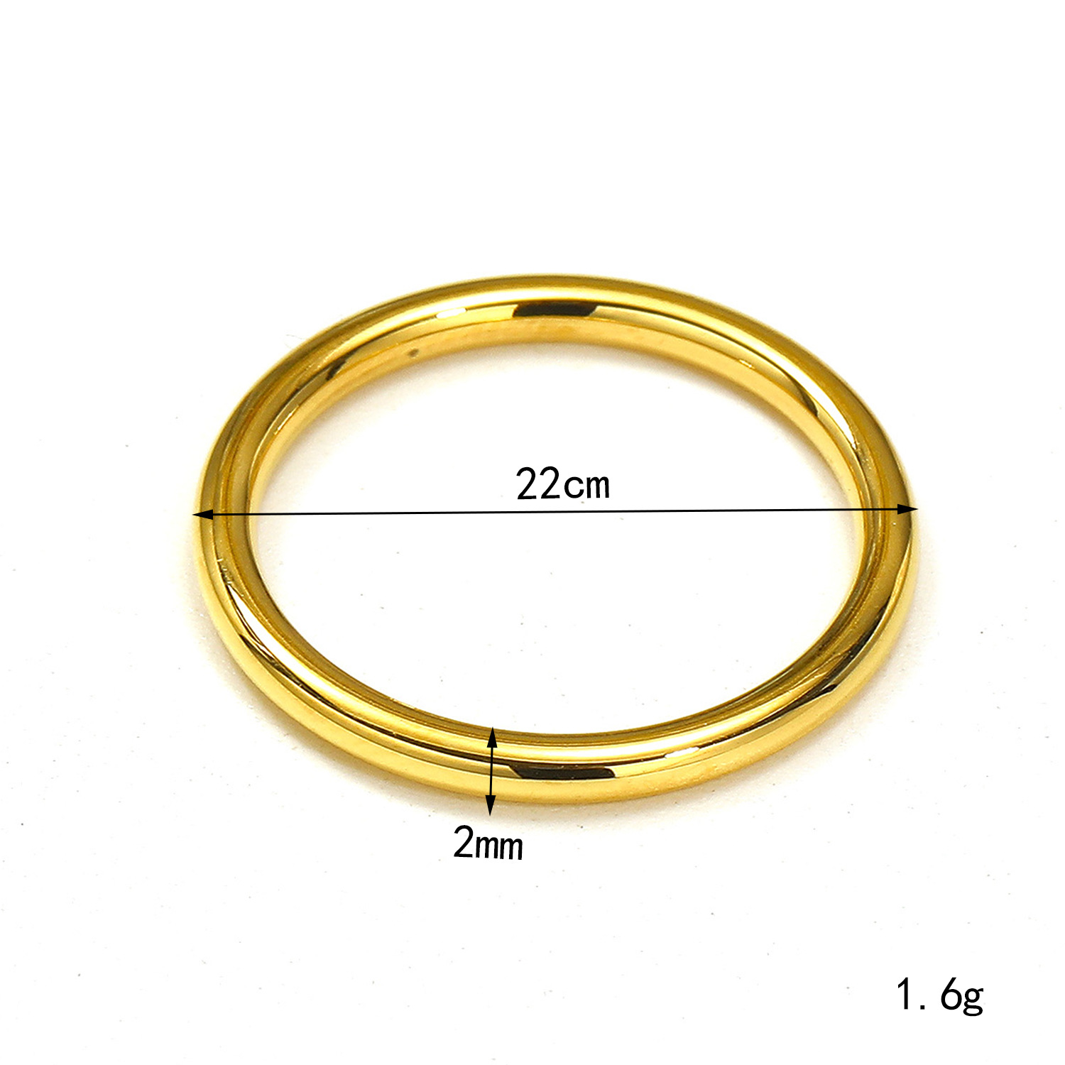 gold 2mm US Size #8