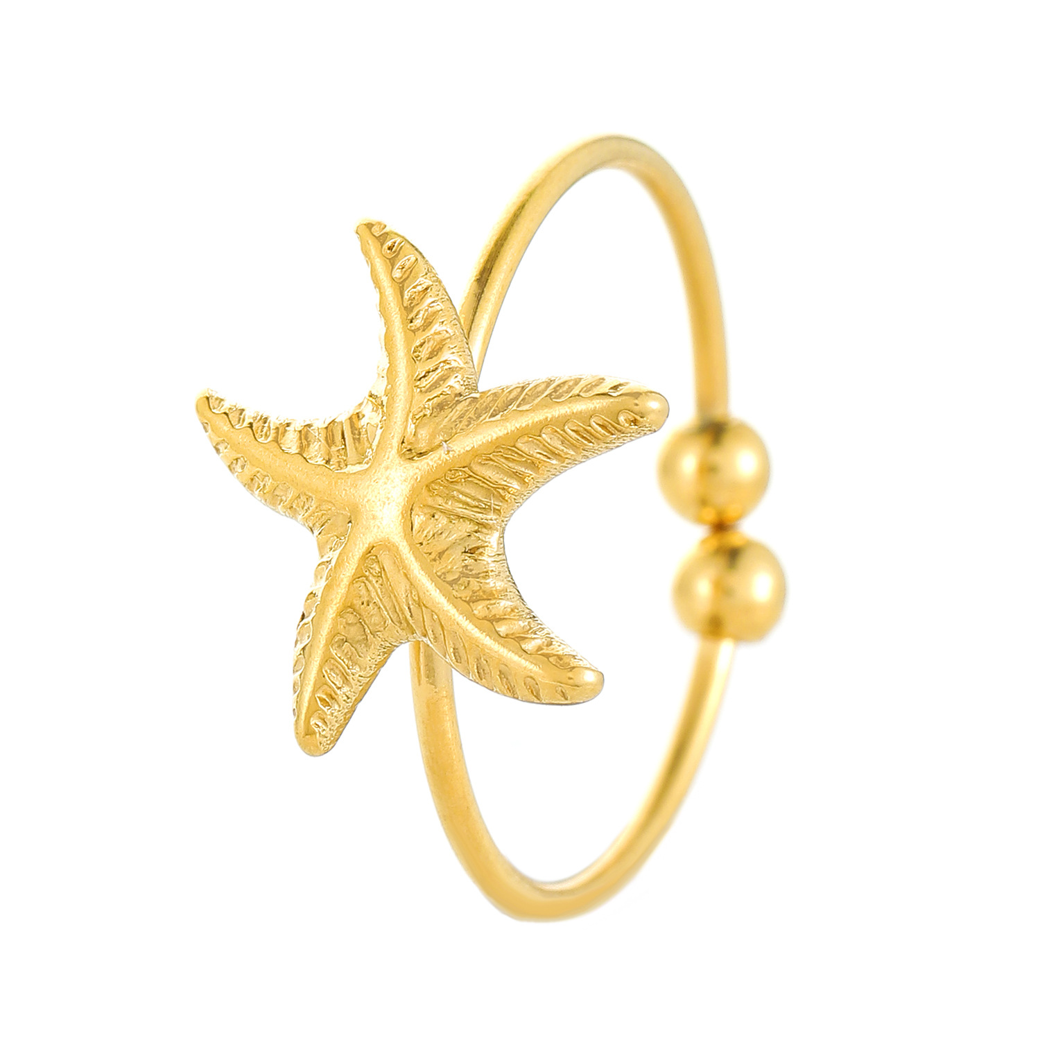 3:03 18k real gold starfish N-1021 (thumb)
