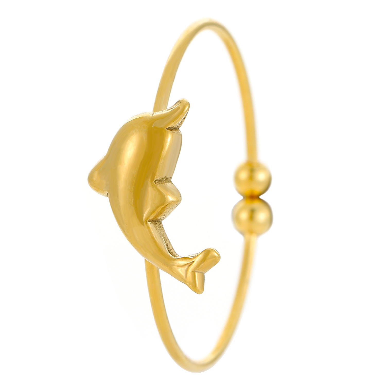 6:06 18k Real Gold Dolphin N-1018