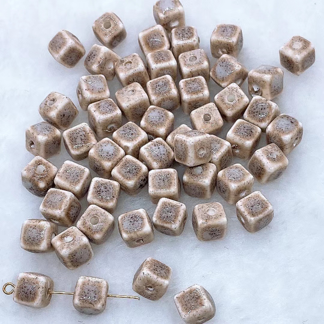 7:Coffee white flower glaze