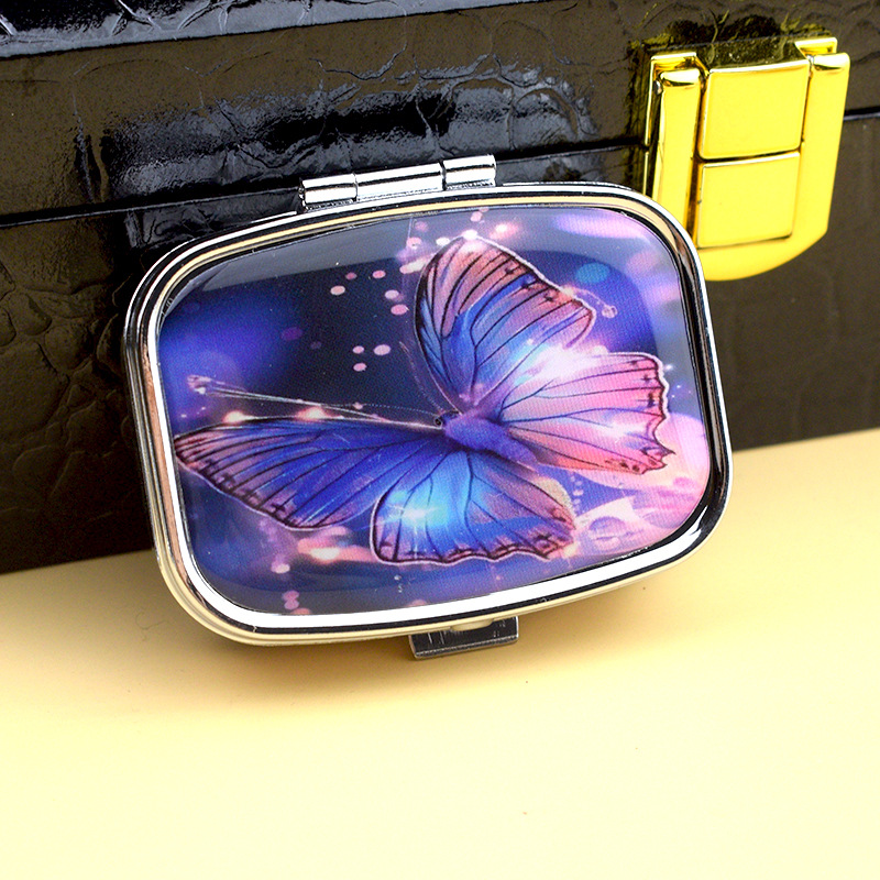 1:Rectangular Pill box[Purple Butterfly]]