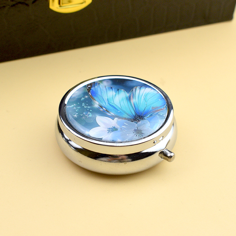 5:Round Pill box[Yellow Butterfly]]