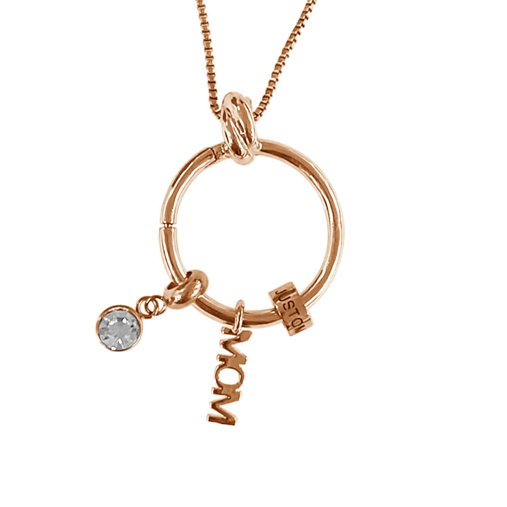 3:Rose Gold (necklace +1 lettering beads)