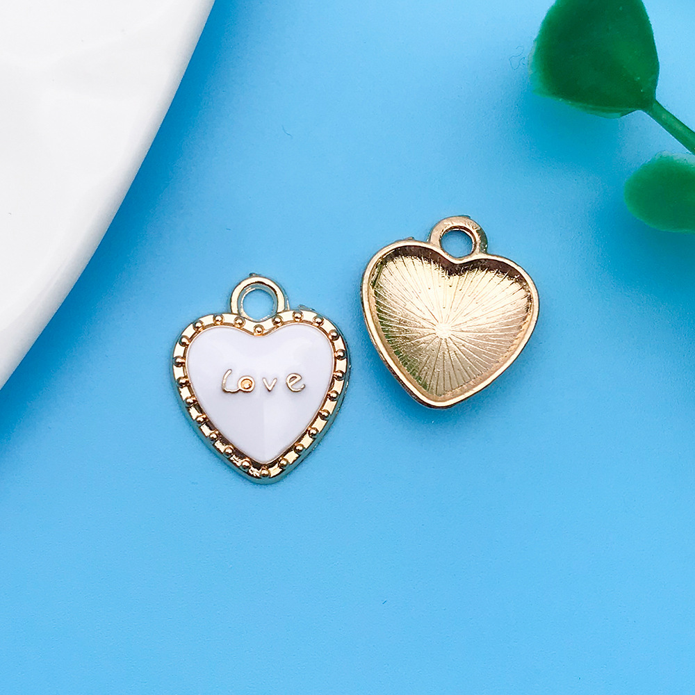 21:Drop oil white peach love love13x16mm-12411-0.7g