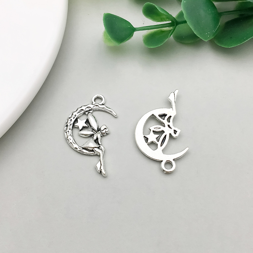 2:1 antique silver angel 14*26mm-1.1g-2505