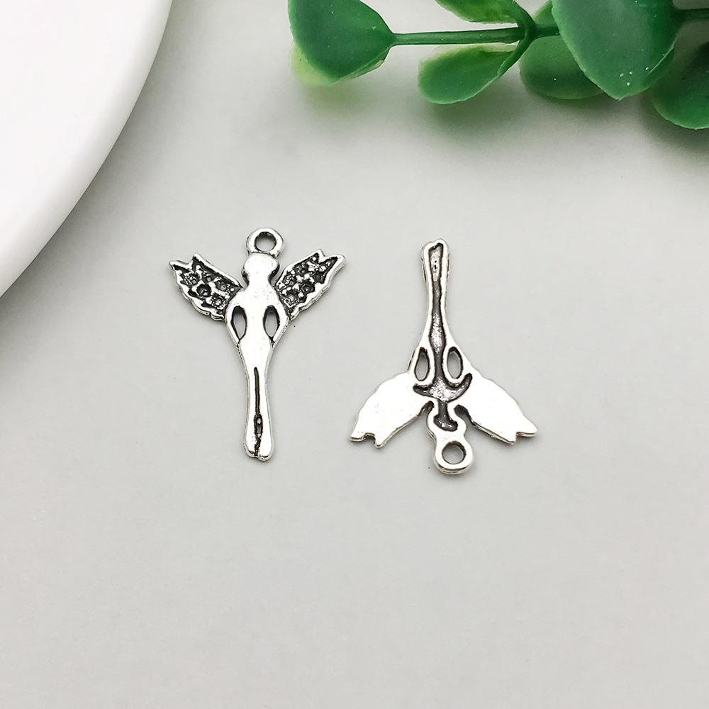 7:1 antique silver angel 15*22mm-0.6g-9801