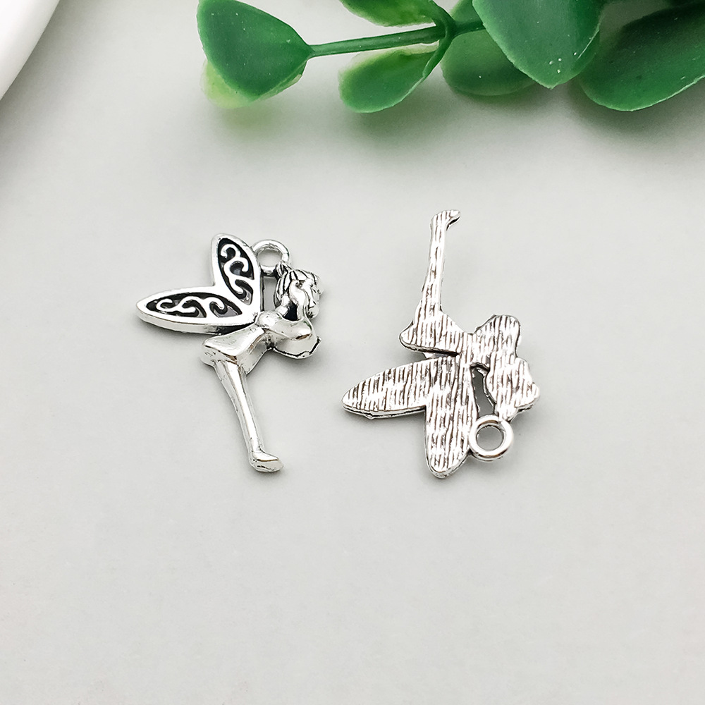 8:1 antique silver angel 15*22mm-1.5g-9802