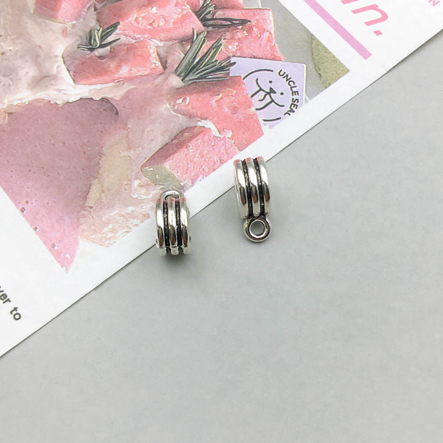 7:1 antique silver tee hanging head 8*12mm hole 4mm-1g-8895