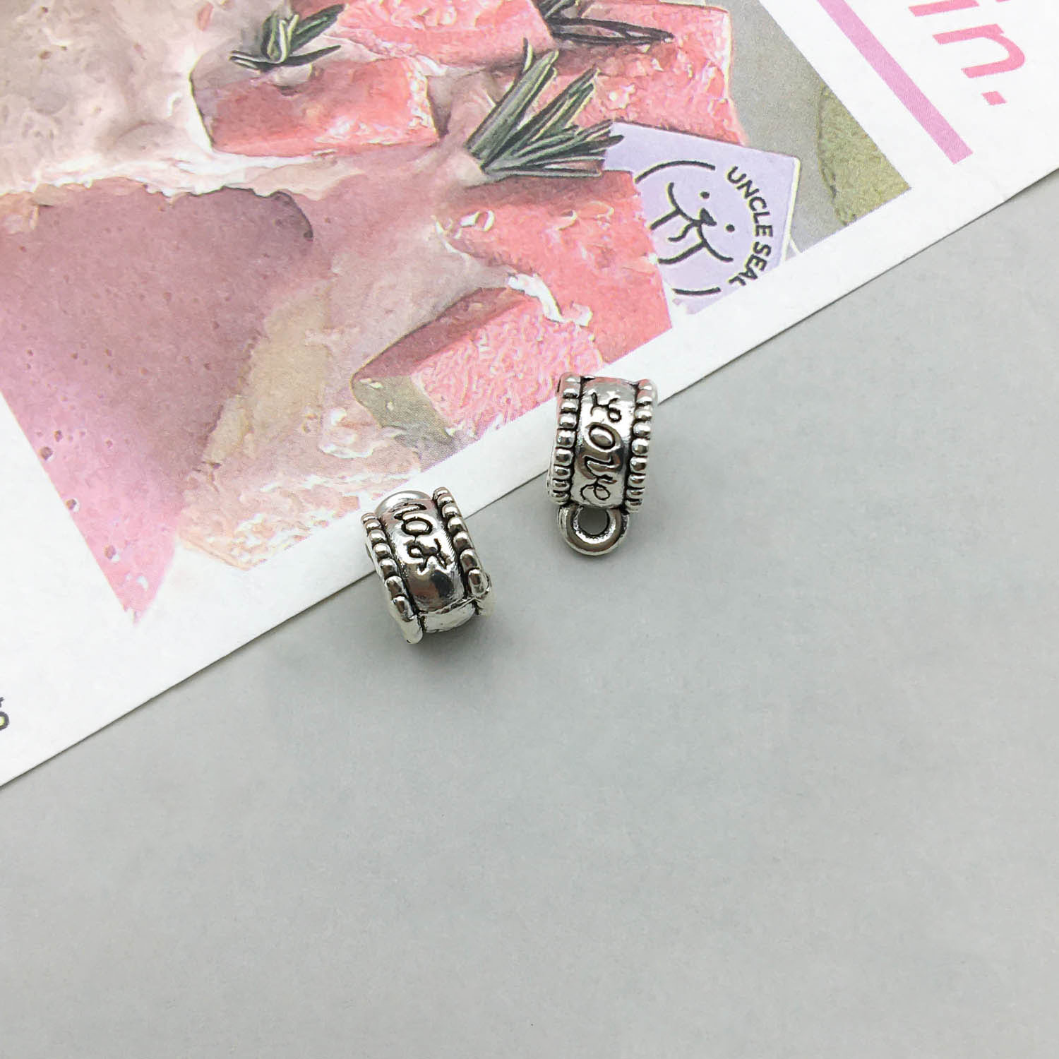 12:1 antique silver tee hanging head 5*10mm hole 4.5 mm-0.9g-13888