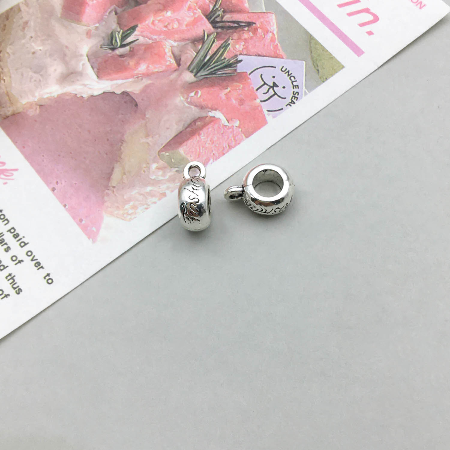 14:1 antique silver tee hanging head 5*12mm hole 5mm-0.9g-13891