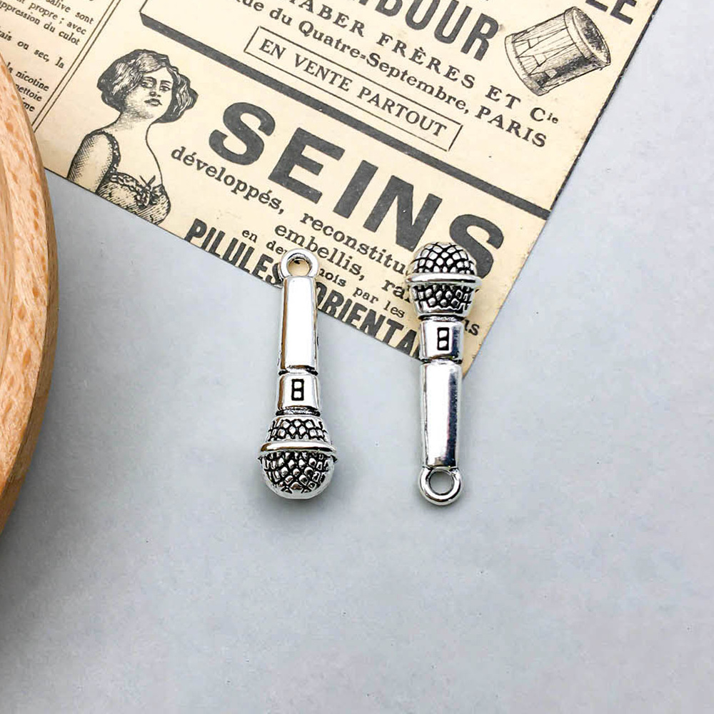 7:1 antique silver microphone 7*25mm-2.1g-9166