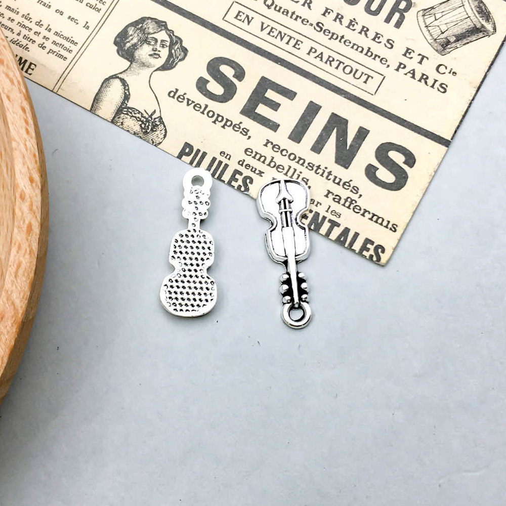 12:1 antique silver guitar 8*20mm-0.5g-11207