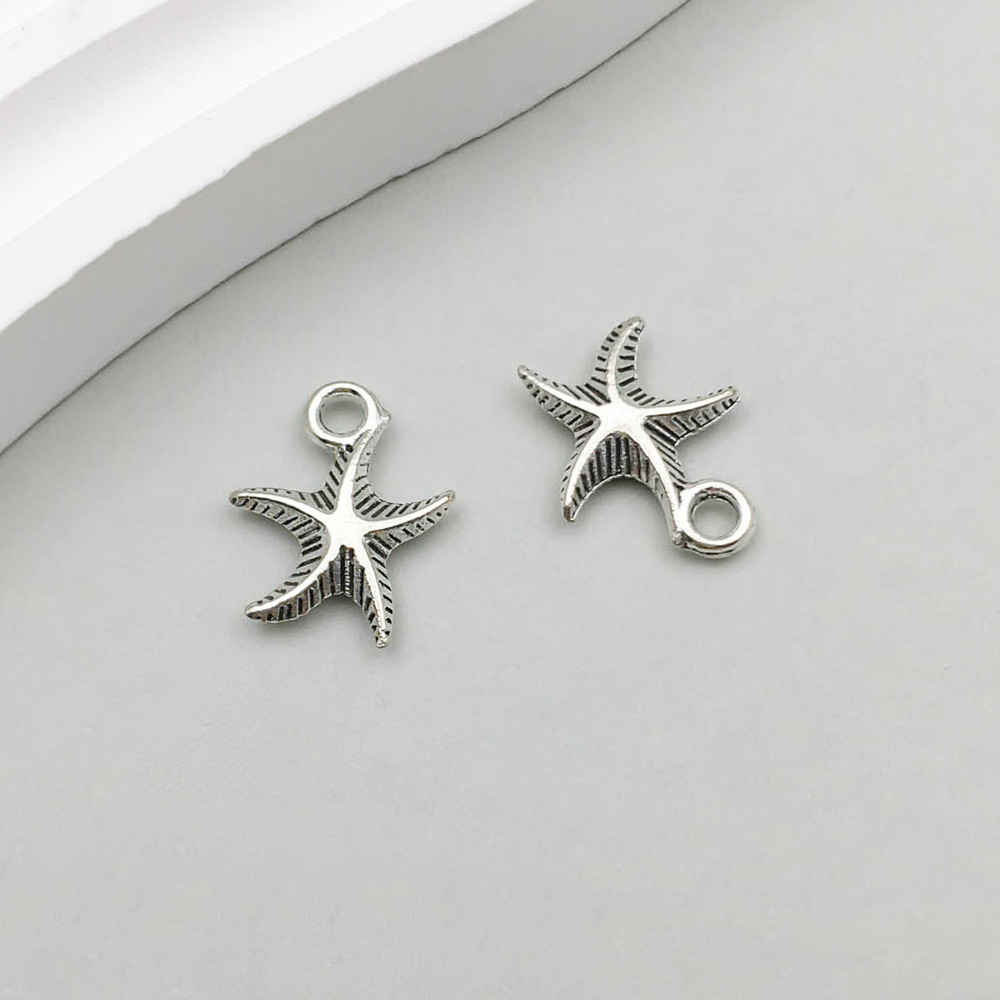 1 ancient silver ocean starfish 14*17mm-1g-2356