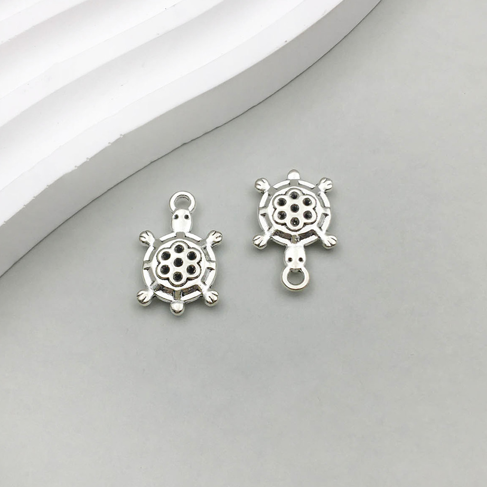 1 ancient silver ocean turtle 12*19mm-1.6g-8098