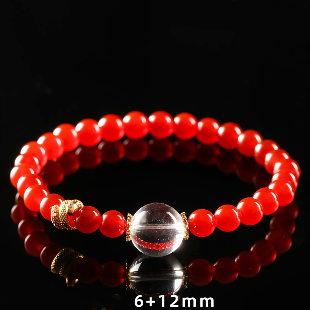 7a red agate crystal transfer beads