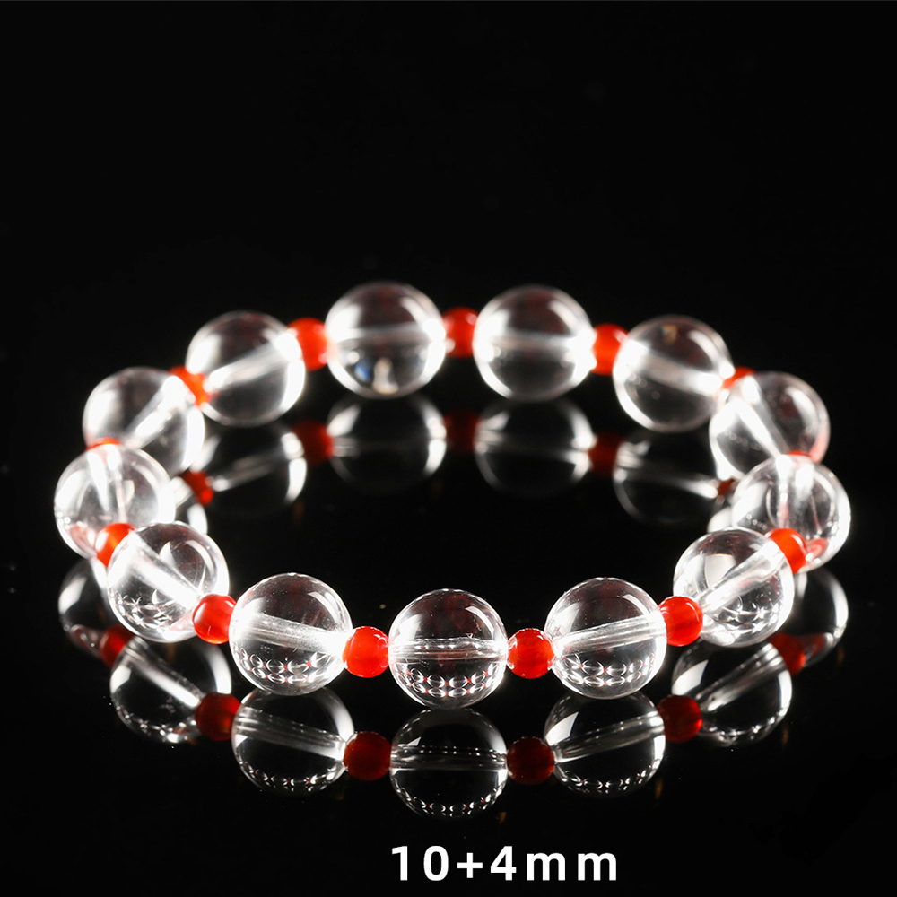 8a natural clear quartz  red agate