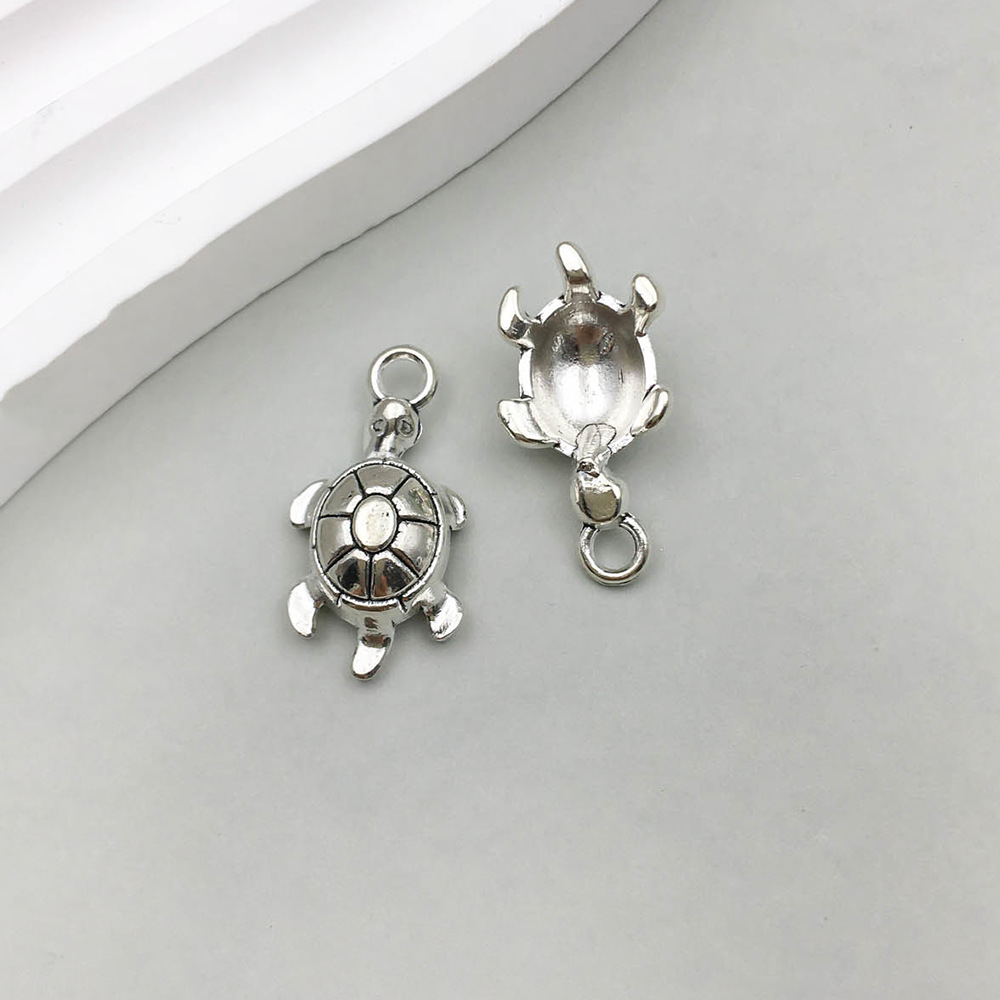 4:1 antique silver sea turtle 12*23mm-1.7g-4256