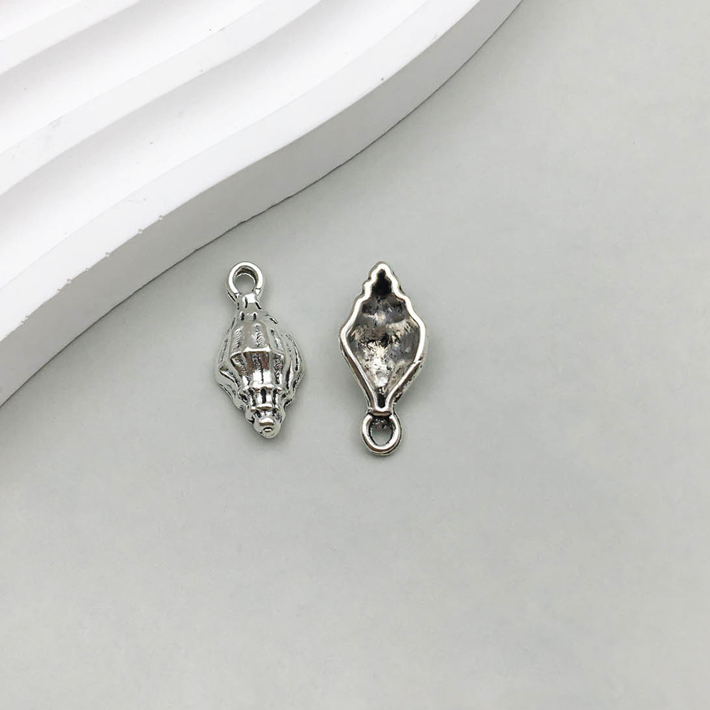 5:1 antique silver ocean conch 9*19mm-0.8g-5033