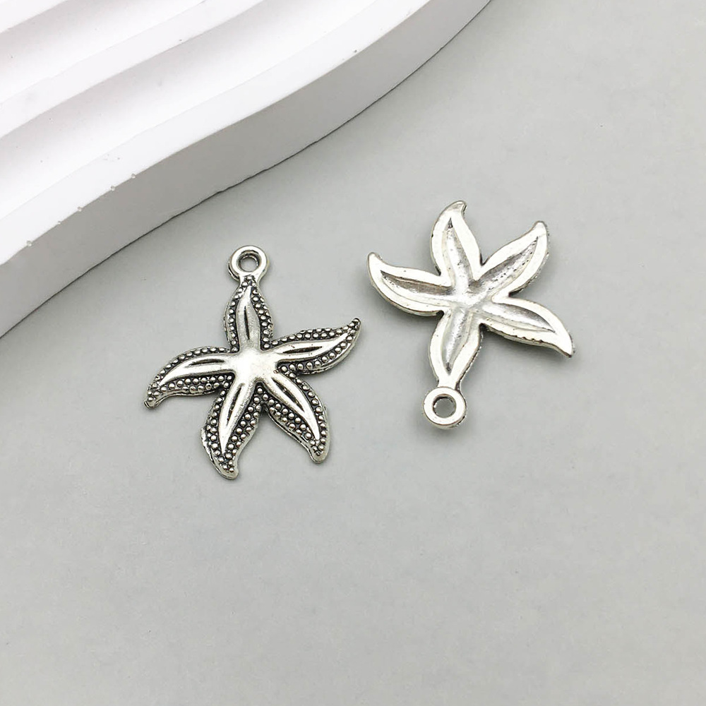 7:1 antique silver starfish 23*25mm-1.7g-5335