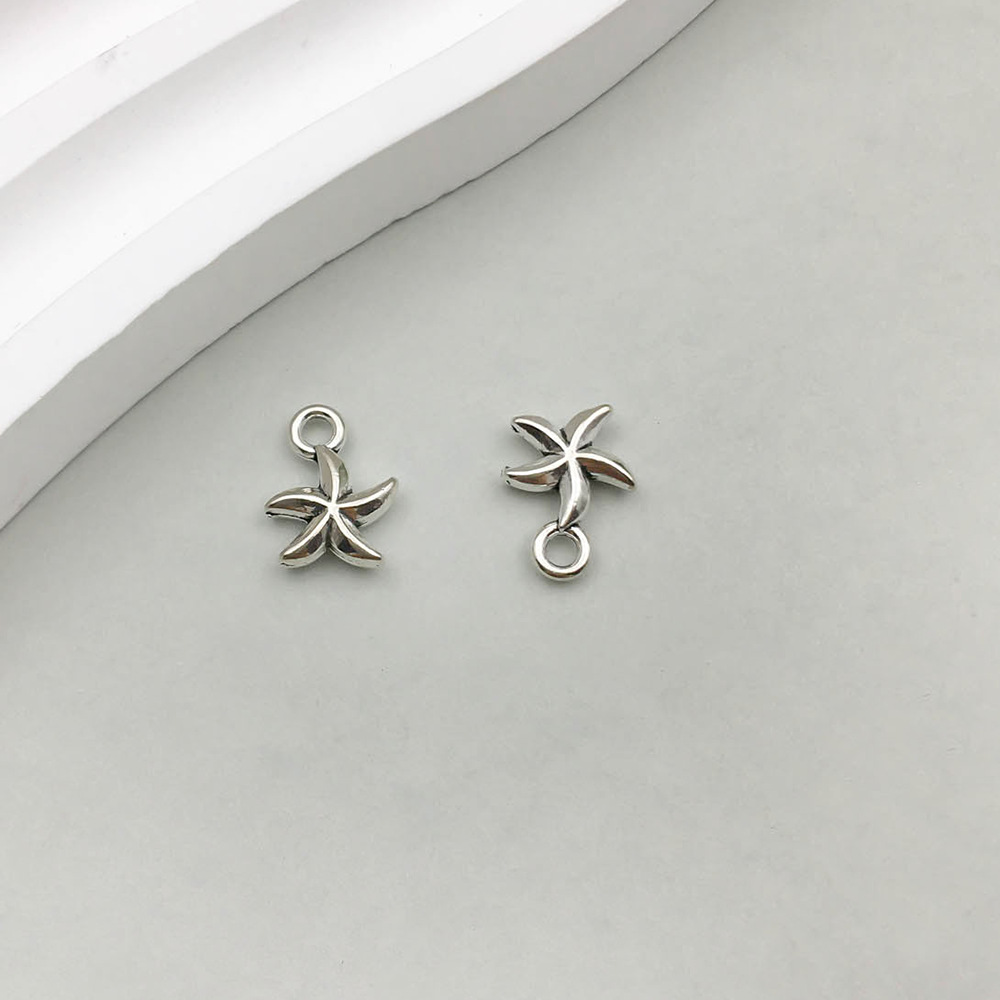 12:1 antique silver ocean starfish 12*8mm-0.5g-10371