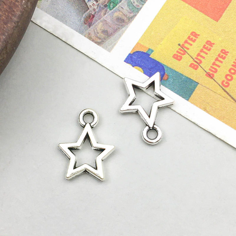 6:1 antique silver five-pointed star 10*12mm-0.4g-6915