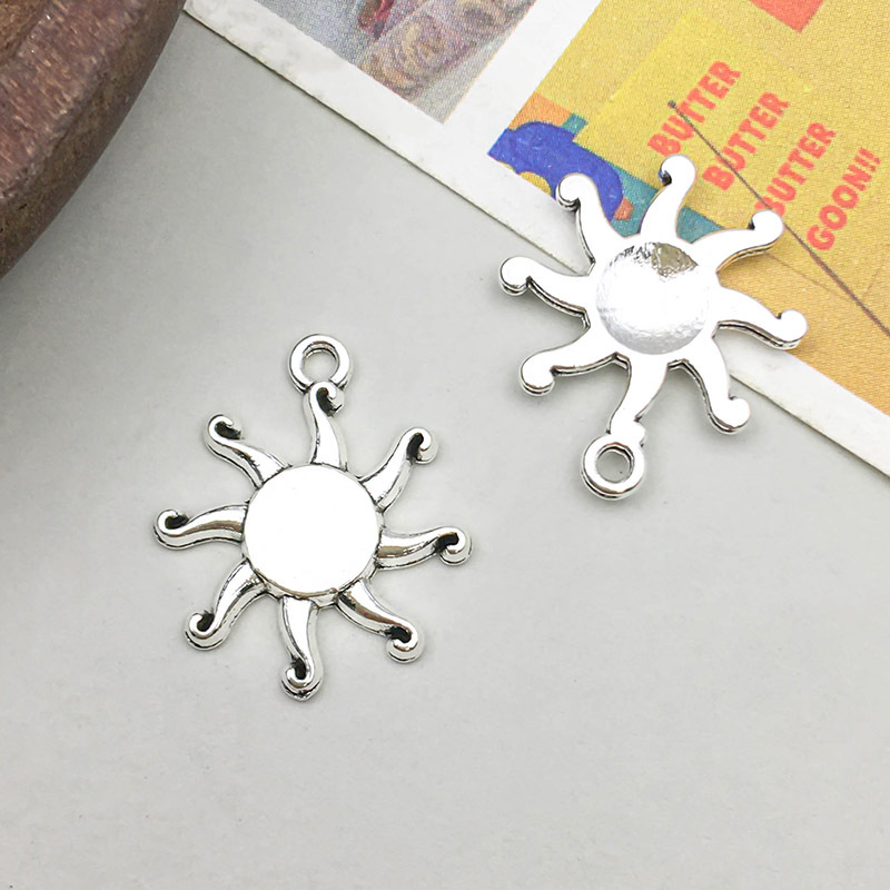9:1 antique silver sun 16*19mm-0.9g-7699