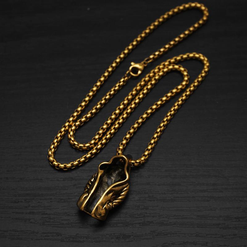 4:Gold with 60cm square pearl chain