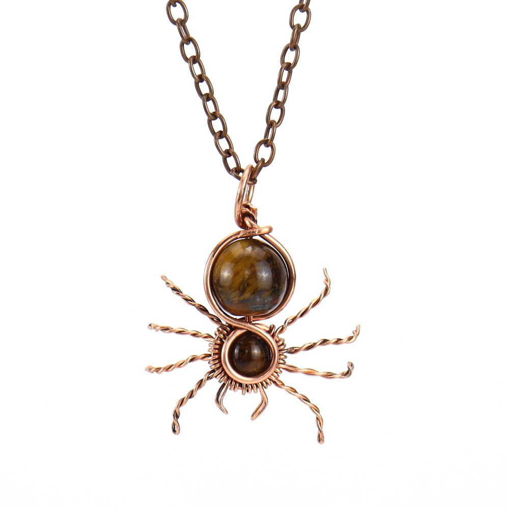 7:Ancient red copper tiger stone beads