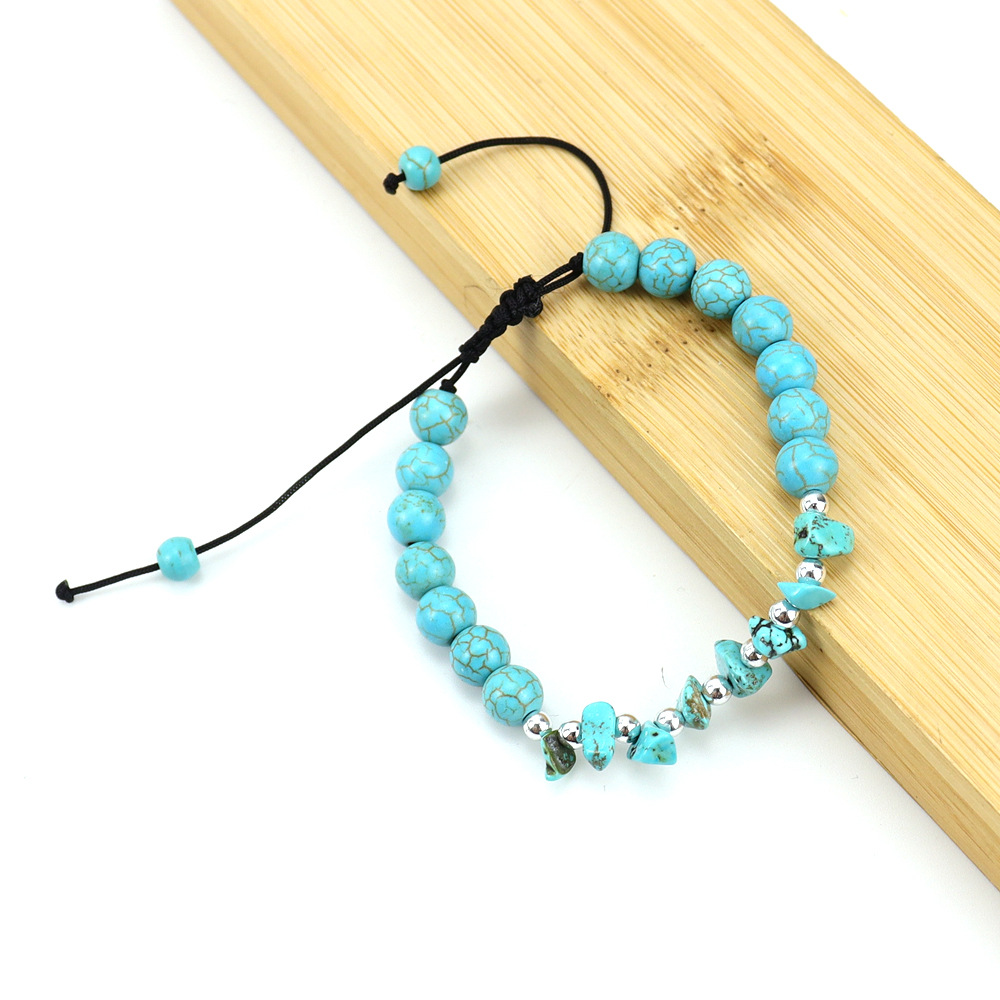 Blue pine stone ancient silver