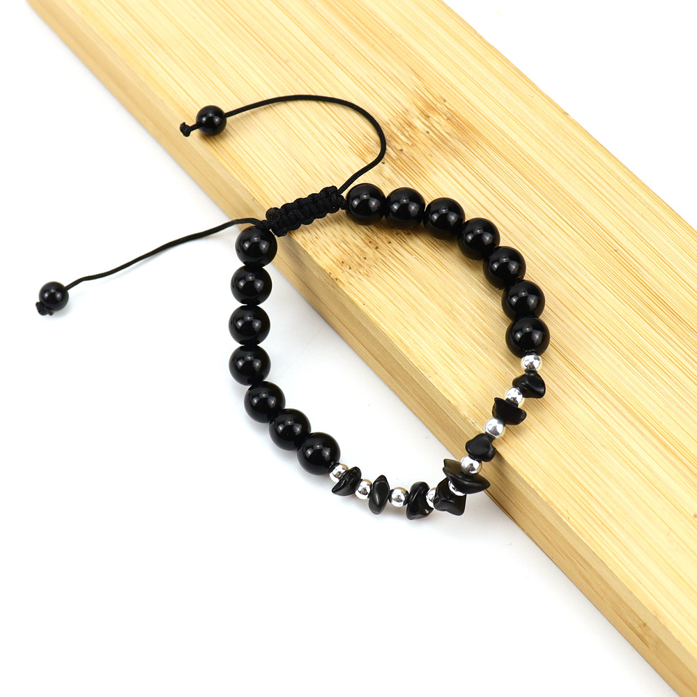 2:black beads ancient silver