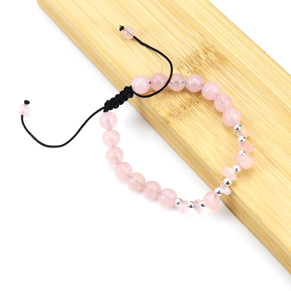 3:Pink beads ancient silver