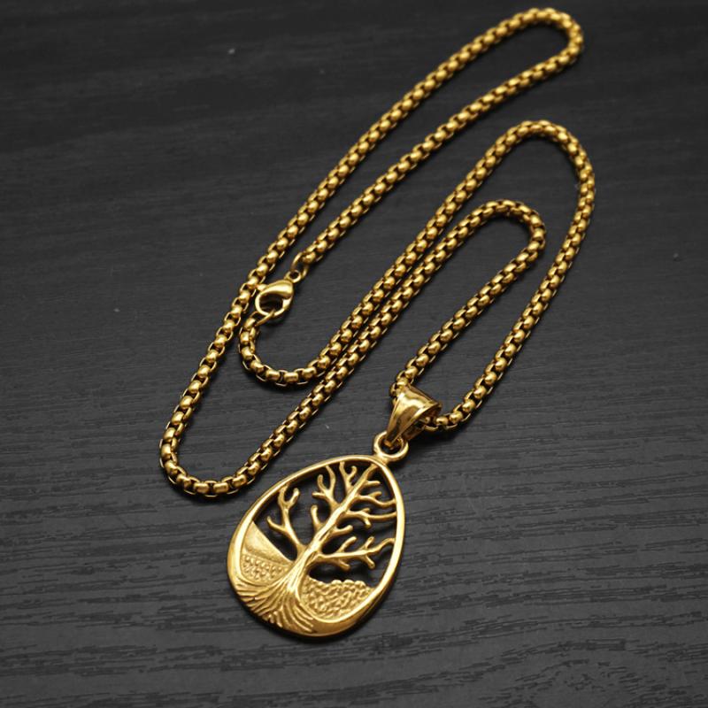 4:Gold with 60cm square pearl chain