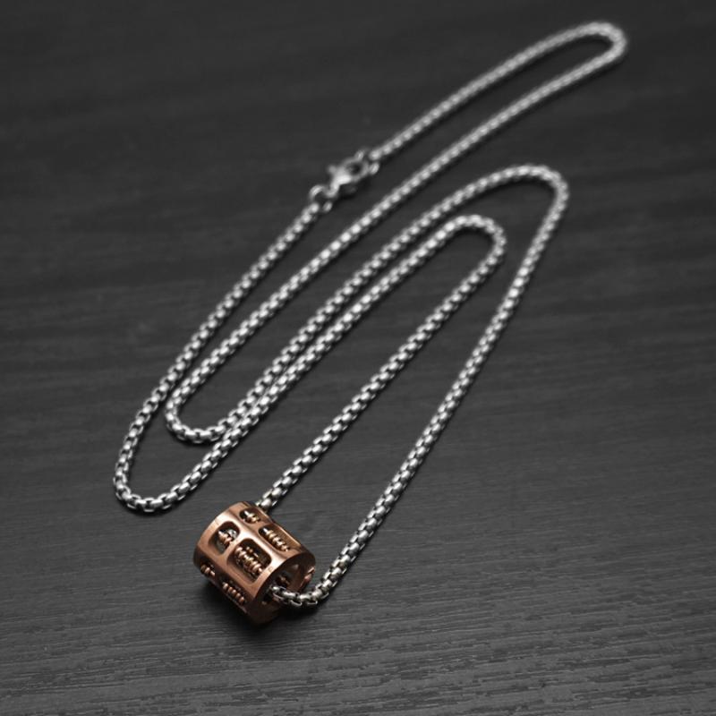 Rose gold with 2mm55cm square pearl chain