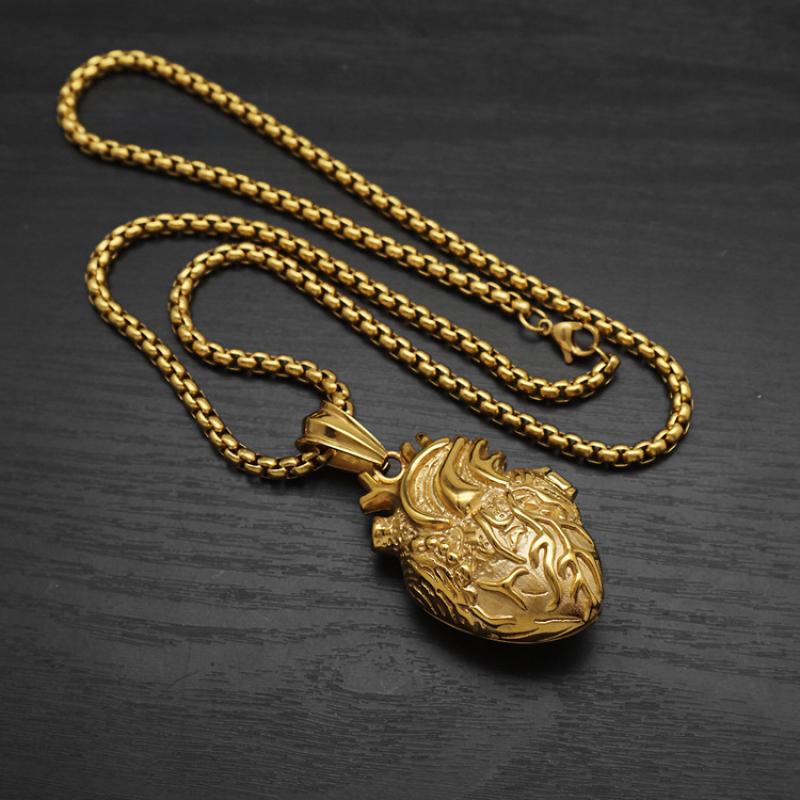 Gold large with 4mm60cm square pearl chain