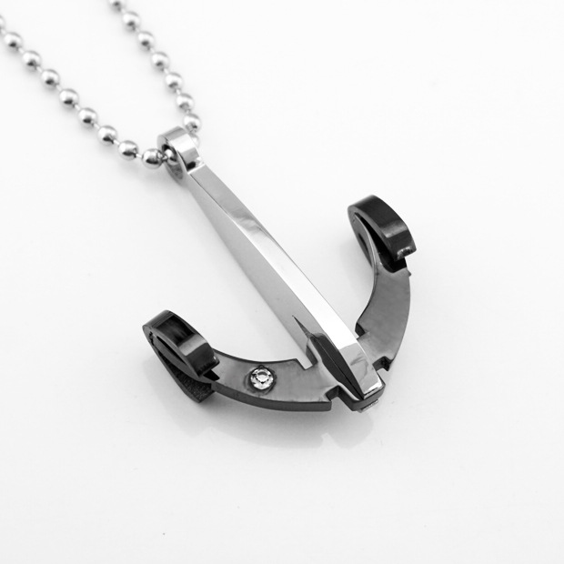 8:Black with 60cm ball chain