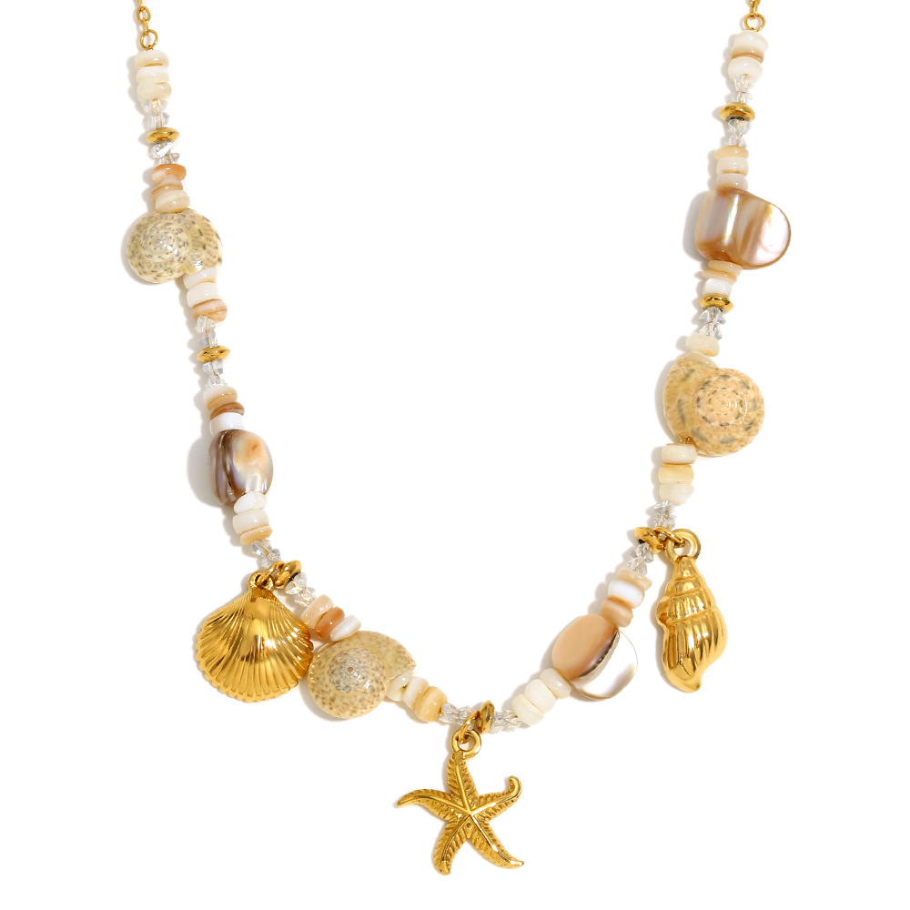 2:Sea life diy necklace - gold