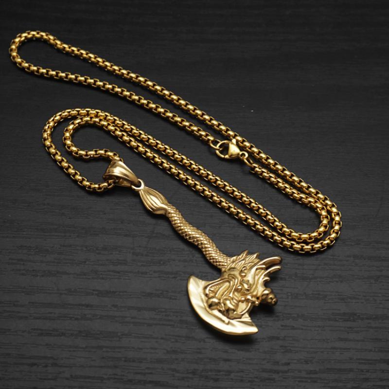 4:Gold with 60cm square pearl chain